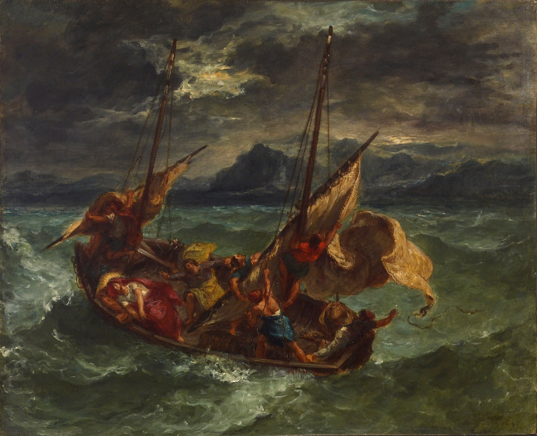 Christ on the Sea of Galilee Walters painting - Eugene Delacroix Christ on the Sea of Galilee Walters art painting